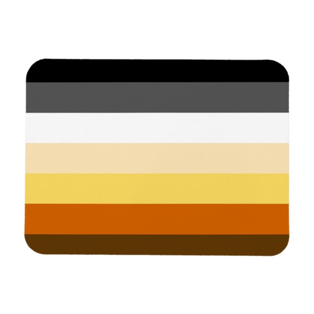 Klassiska gayburar, Pride Flagga Magnet (Horisontell)