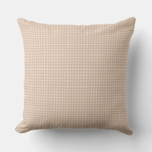 Klassiska Gingham-rutor Dammig Rosa Nyfödd Flicka Kudde