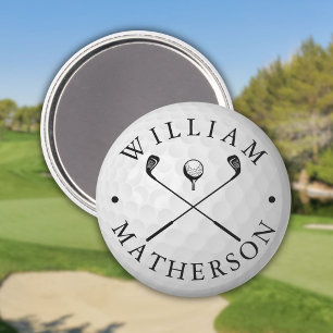 Klassiska golfklubbor Anpassat namn golfboll marke Magnet