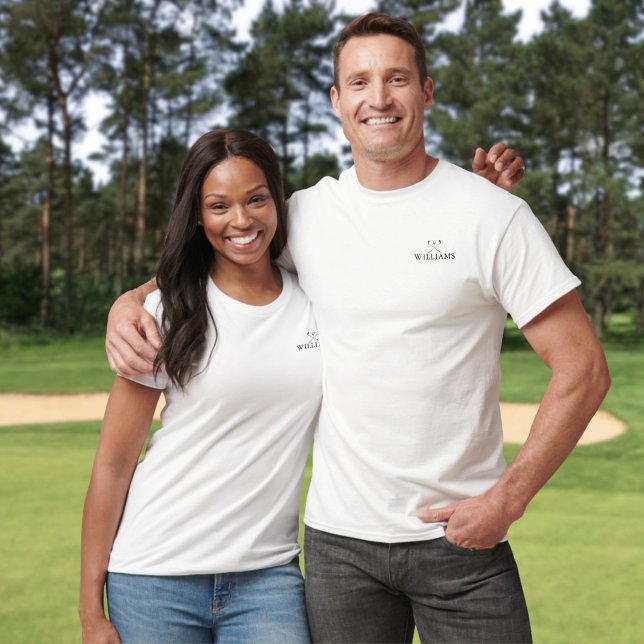 Klassiska golfklubbor med personligt namn t shirt (Classic Personalized Name Golf Clubs T-Shirt)