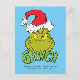 Klassiska Grinch Busig eller snäll Helg Vykort