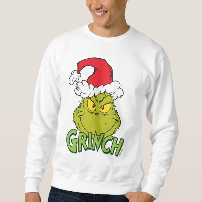 Klassiska Grinch | Busig eller snäll Lång Ärmad Tröja (Framsida)