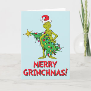 Klassiska Grinch Busiga Helgkort