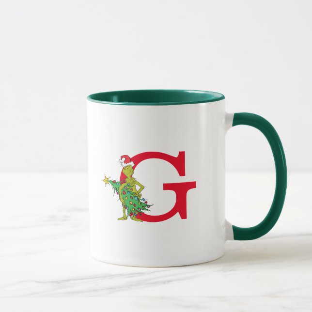 Klassiska Grinch | Busiga Monogram G Mugg (Höger)
