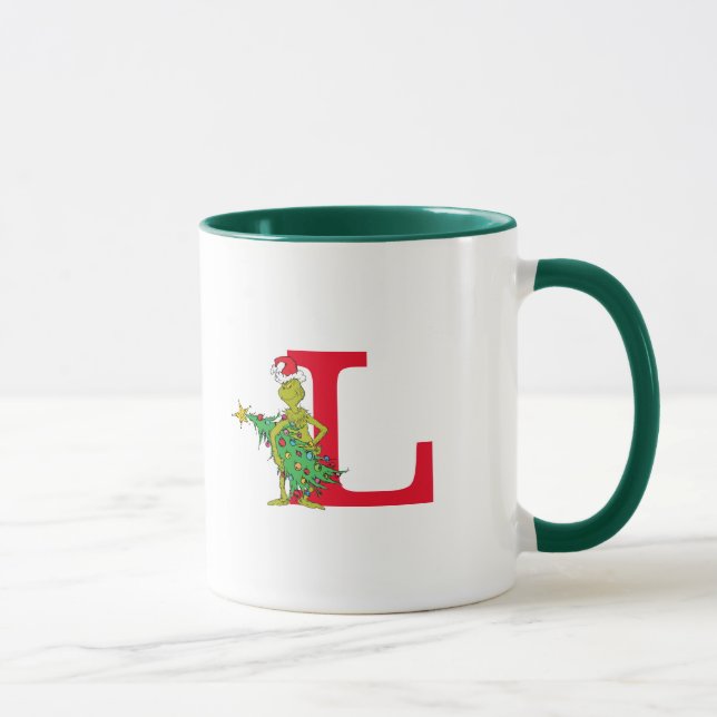 Klassiska Grinch | Busiga Monogram L Mugg (Höger)
