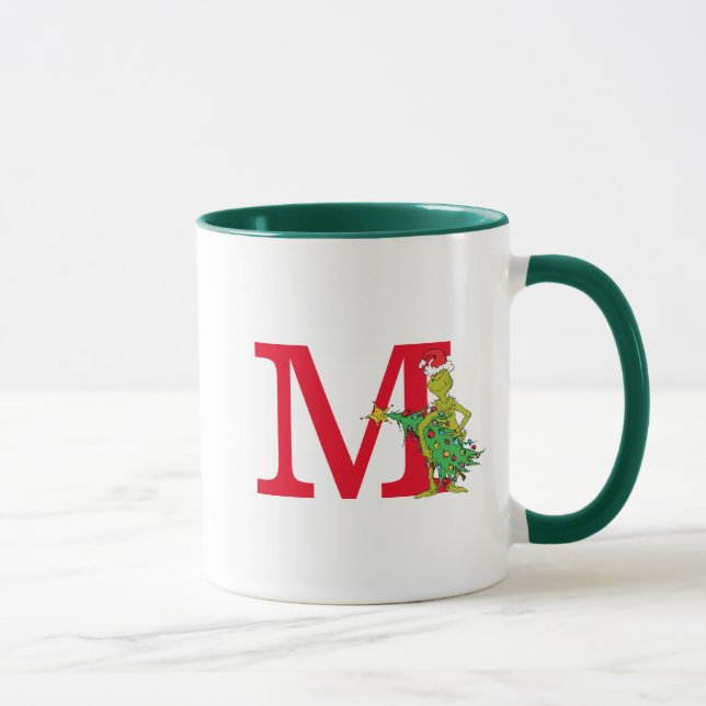 Klassiska Grinch | Busiga Monogram M Mugg (Höger)