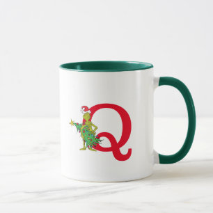 Klassiska Grinch   Busiga Monogram Q Mugg