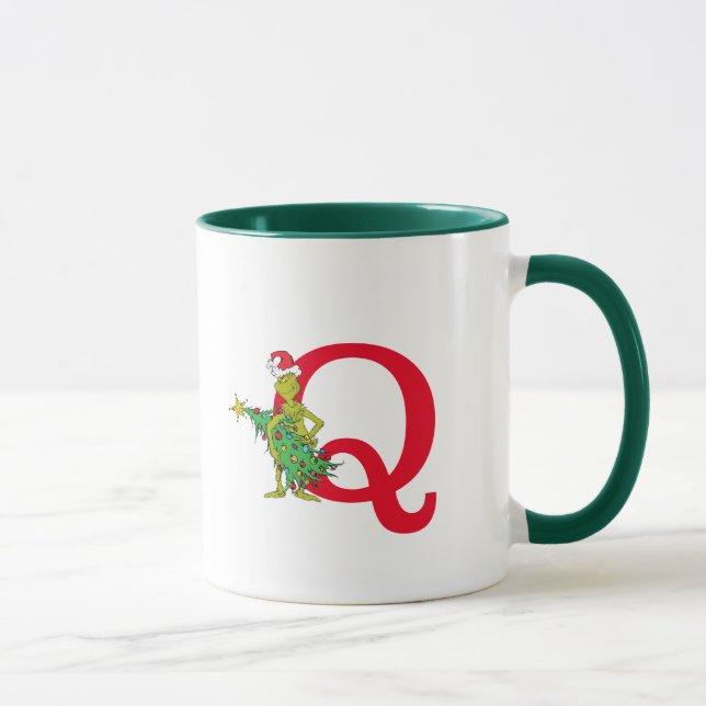 Klassiska Grinch | Busiga Monogram Q Mugg (Höger)