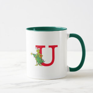 Klassiska Grinch Busiga Monogram U Mugg