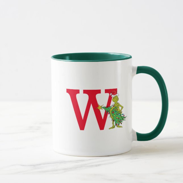 Klassiska Grinch | Busiga Monogram W Mugg (Höger)
