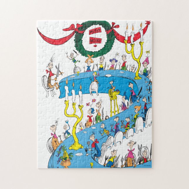 Klassiska Grinch | Glad Glad Feast Pussel (Vertikal)