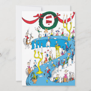 Klassiska Grinch Glad Glad Julfest Julkort