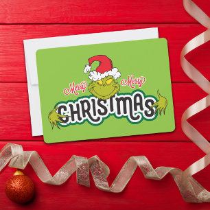 Klassiska Grinch God God Jul Julkort
