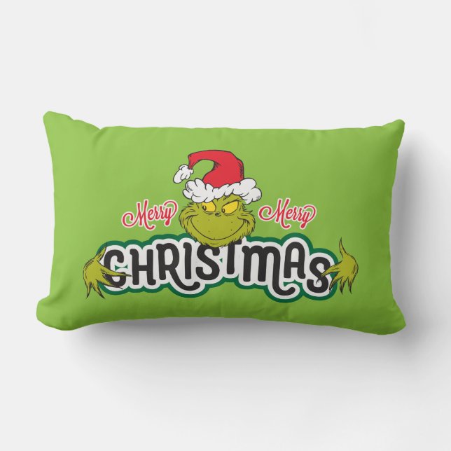 Klassiska Grinch | God God Jul Lumbarkudde (Framsida)