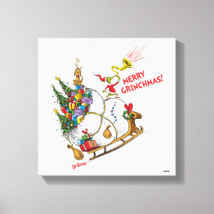 Klassiska Grinch   God Grinchjul! Canvastryck