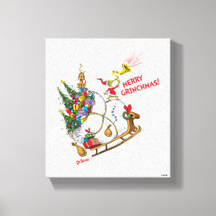 Klassiska Grinch God Grinchjul! Canvastryck