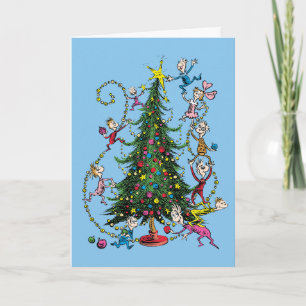 Klassiska Grinch Julgran Holiday Foto Helgkort