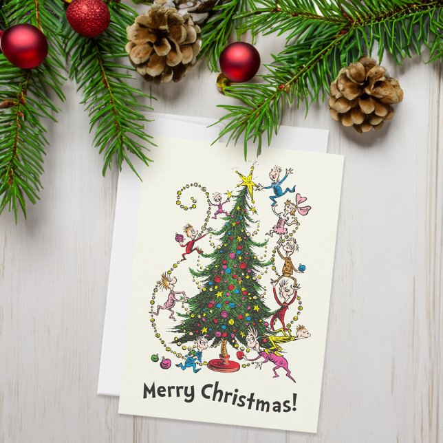 Klassiska Grinch | Julgran Julkort (Card on table)