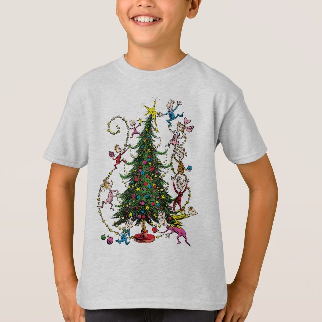Klassiska Grinch | Julgran T-shirt (Framsida)