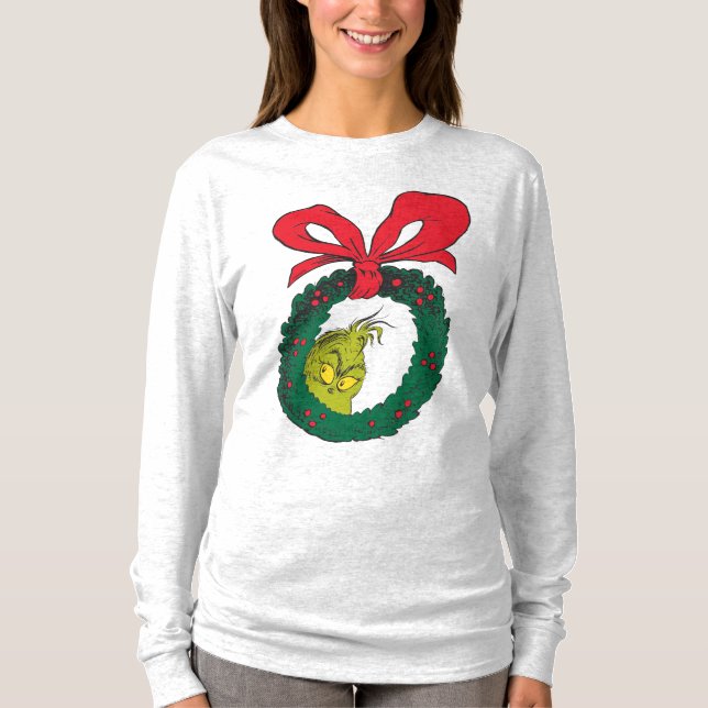 Klassiska Grinch | Julkrans T-shirt (Framsida)