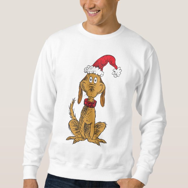 Klassiska Grinch | Max - Tomtehatt Lång Ärmad Tröja (Framsida)