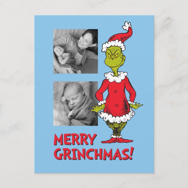 Klassiska Grinch | Tomtefar Helg Vykort (Framsida)