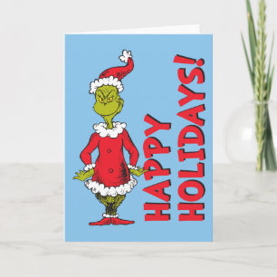 Klassiska Grinch Tomtefar Helgkort