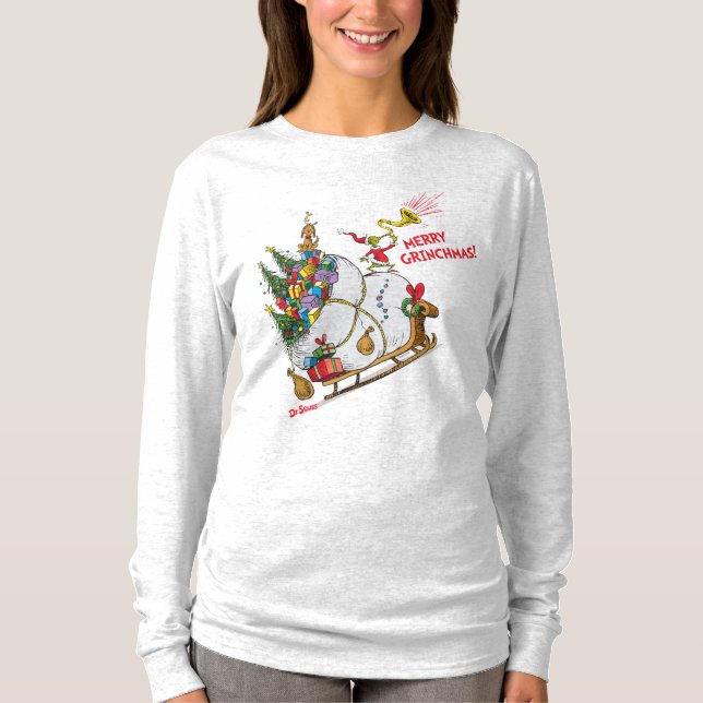 Klassiska Grinchen | God Grinchjul! Tee (Framsida)