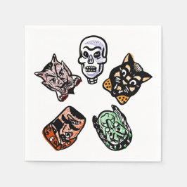 Klassiska Halloween-tecken Pappersservett