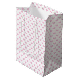 Klassiska Hjärtan Ljus Rosa - Vit