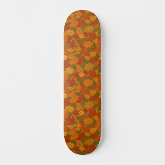 Klassiska höstbladsmönster mini skateboard bräda 18,5 cm (Framsida)