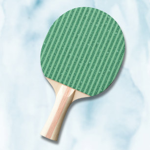 Klassiska jade gröna glitter vertikala ränder pingisracket