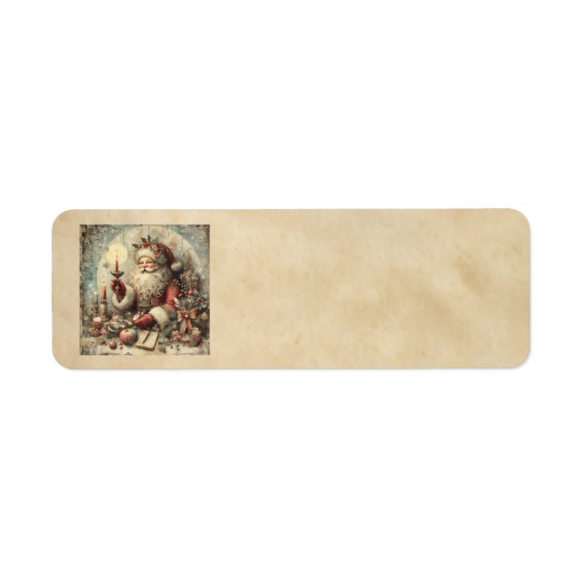 Klassiska jultomten-Adressetiketter Returadress Etikett (Framsidan)