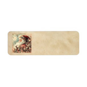 Klassiska jultomten-Adressetiketter Returadress Etikett