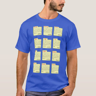 Klassiska kalendermånader varje år t shirt
