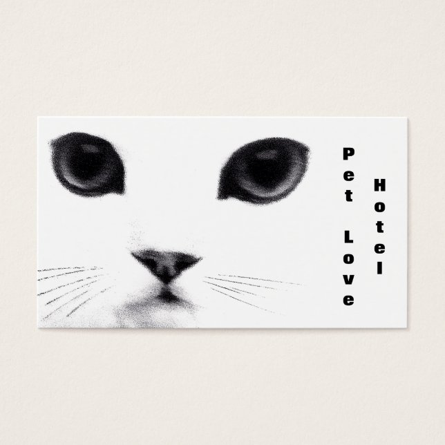 Klassiska kattfunktioner visitkort (Framsidan)