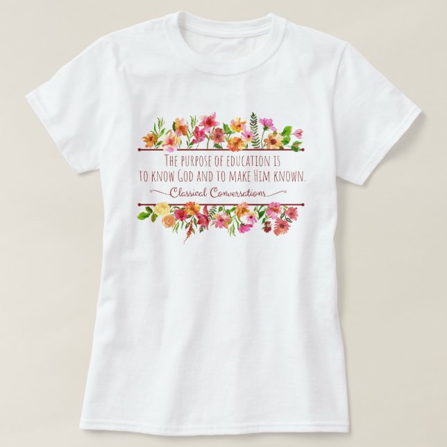 Klassiska konversationer för Cute Homeschool Teach T Shirt (Design framsida)