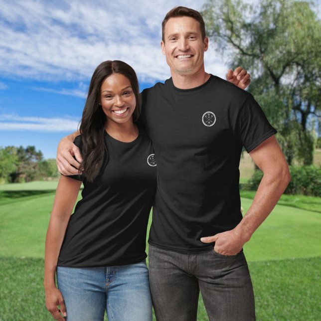 Klassiska korslagda golfklubbor monogram initialer t shirt (Classic Crossed Golf Clubs Monogram Initials T-Shirt)