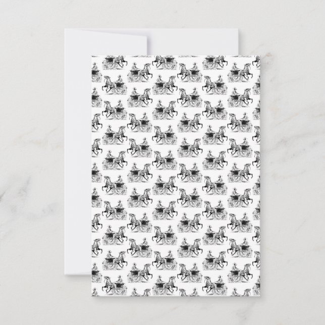 Klassiska kvinnor med hästtransport ANPASSNINGSBAR Tack Kort (Framsida)