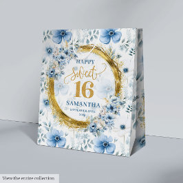 Klassiska ljusblå påsar i Glitter Sweet sixteen i 