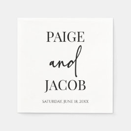 Klassiska minimala, minimala, anpassade namn Bröll Pappersservett