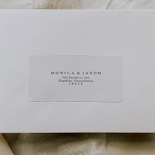 Klassiska minimalistiska Bröllop OSA Adressetikett