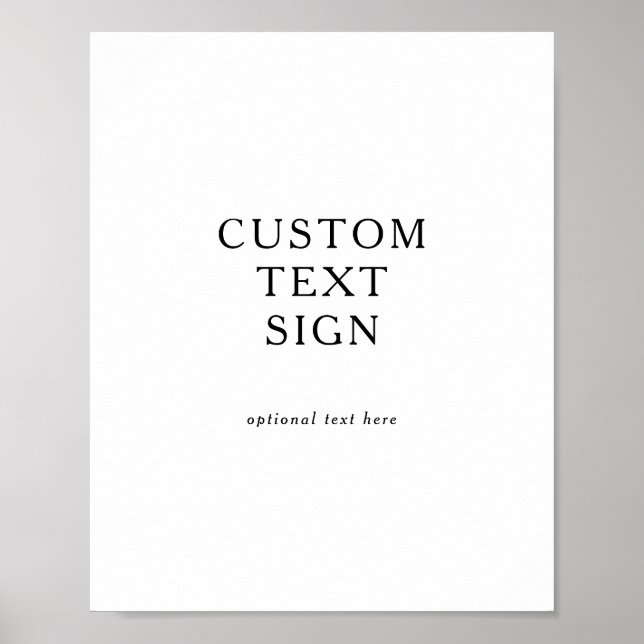 Klassiska minimalistiska kort och gåvor anpassad s poster (Framsidan)