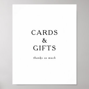 Klassiska Minimalistiska Kort och Present Skylt