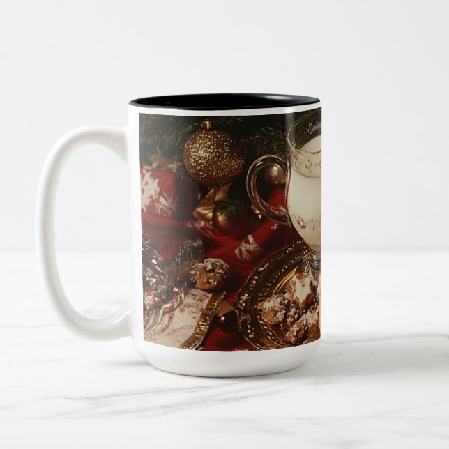Klassiska Mjölk och cookies Två-Tonad Mugg (Vänster)