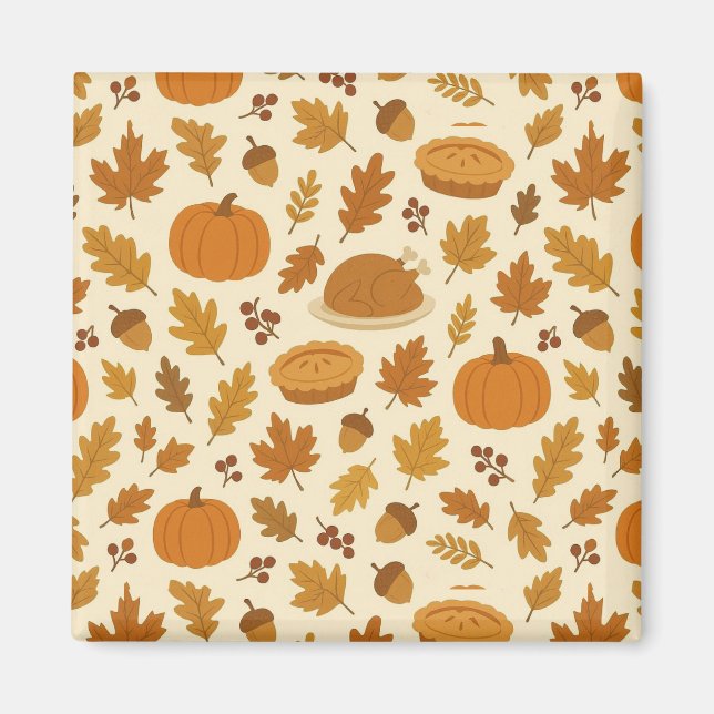 Klassiska mönster från Thanksgiving Magnet (Framsidan)