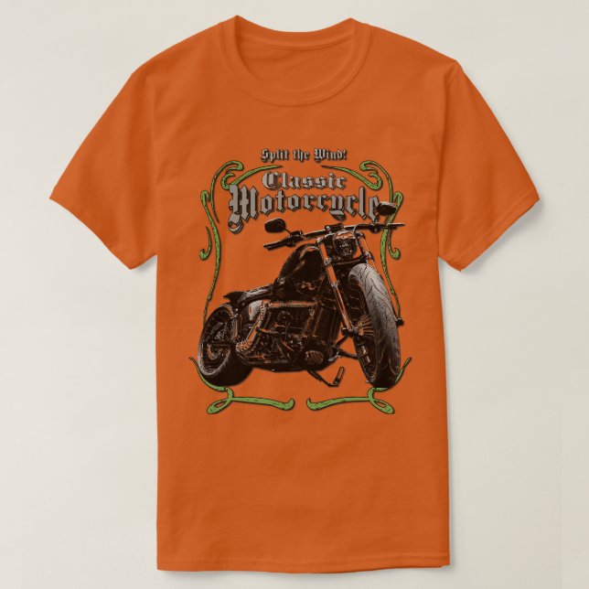 Klassiska motorcyklar älskare t shirt (Design framsida)