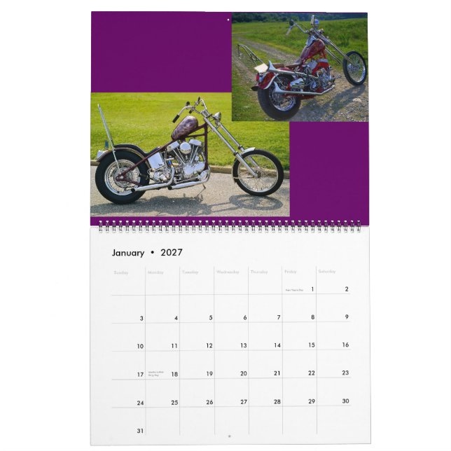 Klassiska motorcyklar II 2015.. Kalender (Jan 2027)