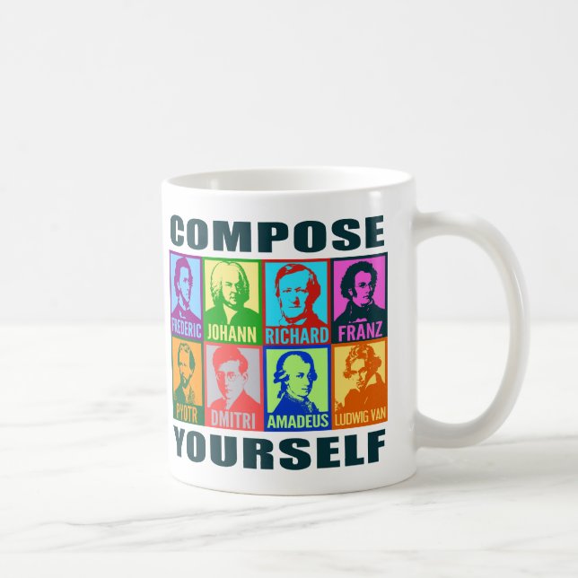Klassiska musikkompositörer | PopArt Mugg (Höger)