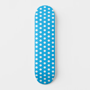 Klassiska polkagrisprickar himmelsblå och vit mini skateboard bräda 18,5 cm